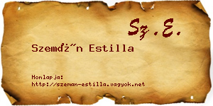 Szemán Estilla névjegykártya
